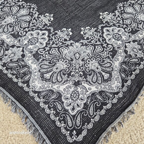 NWOT Wilfred Large Square Scarf Classic Bandana Design Woven - Picture 10 of 11